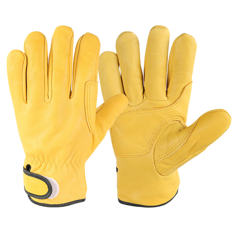 goatskin leather work gloves