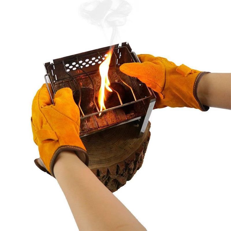 Durable Yellow Split Cow Leather Work Gloves, Adjustable Wrist Strap, Cow Split Leather Hand Protection for Farm, Warehouse & Machinery Durable Yellow Split Cow Leather Work Gloves, Adjustable Wrist Strap, Cow Split Leather Hand Protection for Farm, Warehouse & Machinery