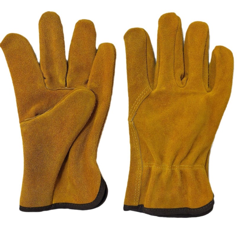 leather work gloves for construction and farming
