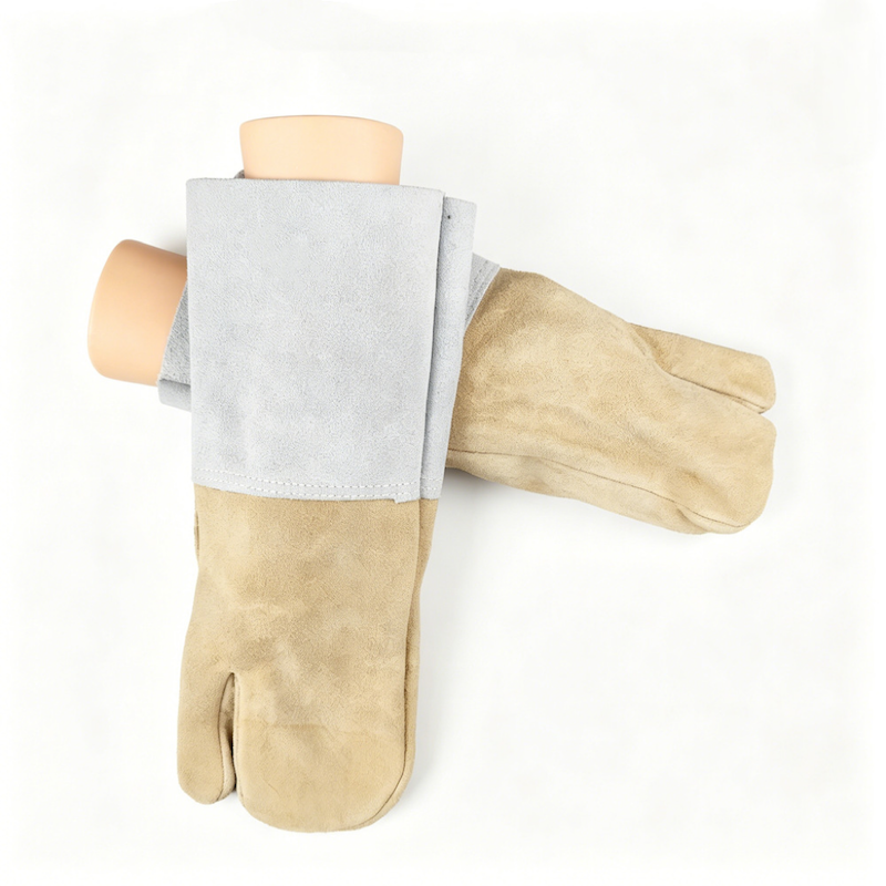 cow split leather welder mitten