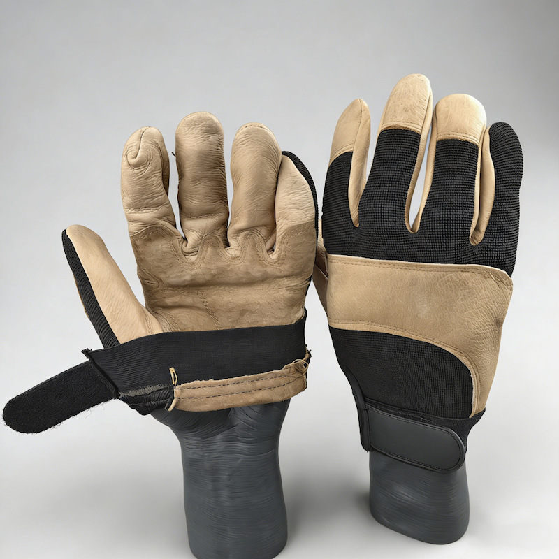 Wholesale pigskin leather work gloves with double palm