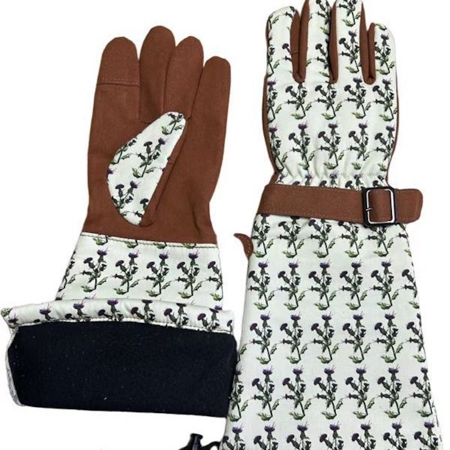 Microfiber palm close up of thorn resistant gardening gloves, anti slip durable work glove palm