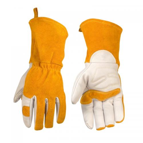 Custom Top Grain Leather TIG Welding Gloves, Heat Resistant Premium Cowhide MIG Welder Safety Gloves